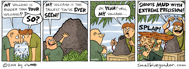 volcano comic strip